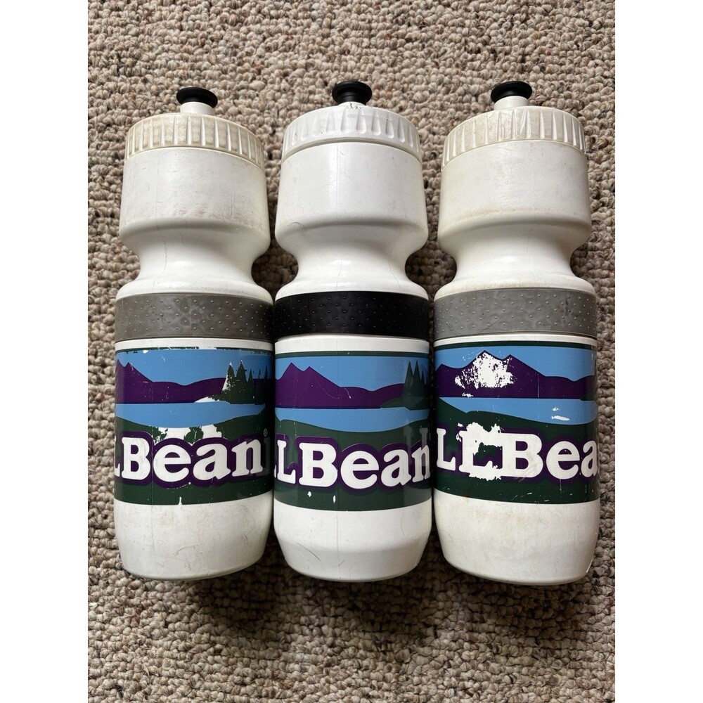 Vintage LL Bean Logo Water Squeeze Bottle Lot of 3